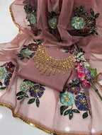 HandPainted Festive Wear | Unstitched Shirt Dupatta 2 Piece