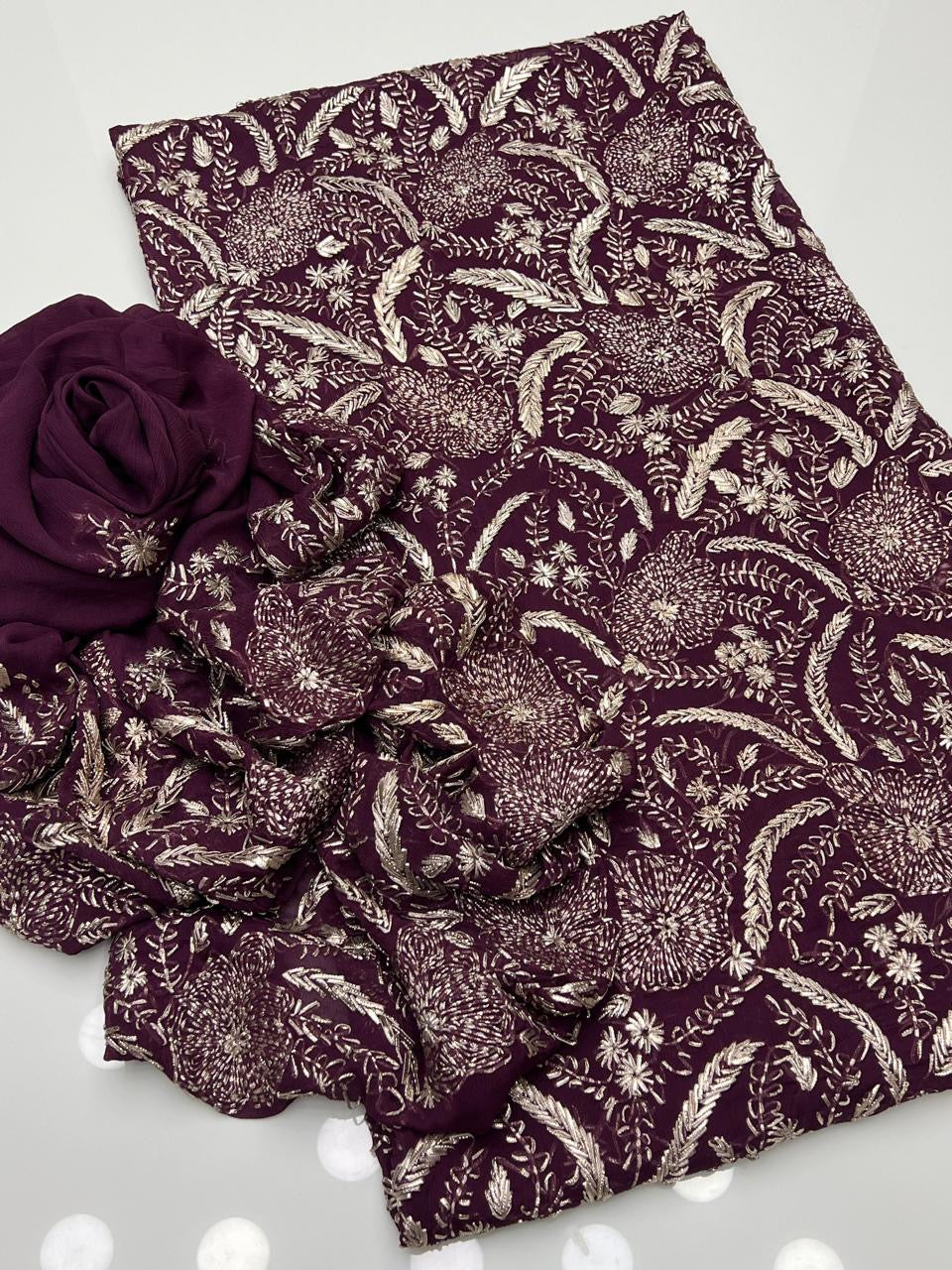 Pressed Sui Gotta Work | Unstitched Shirt Dupatta 2 Piece