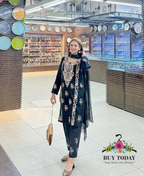 Lawn Gotta Kinari Work | Unstitched Shirt Dupatta Trouser 3 Piece