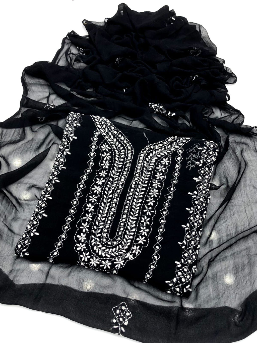 Pakka Tanka Embroidery | Unstitched Shirt Dupatta 2 Piece