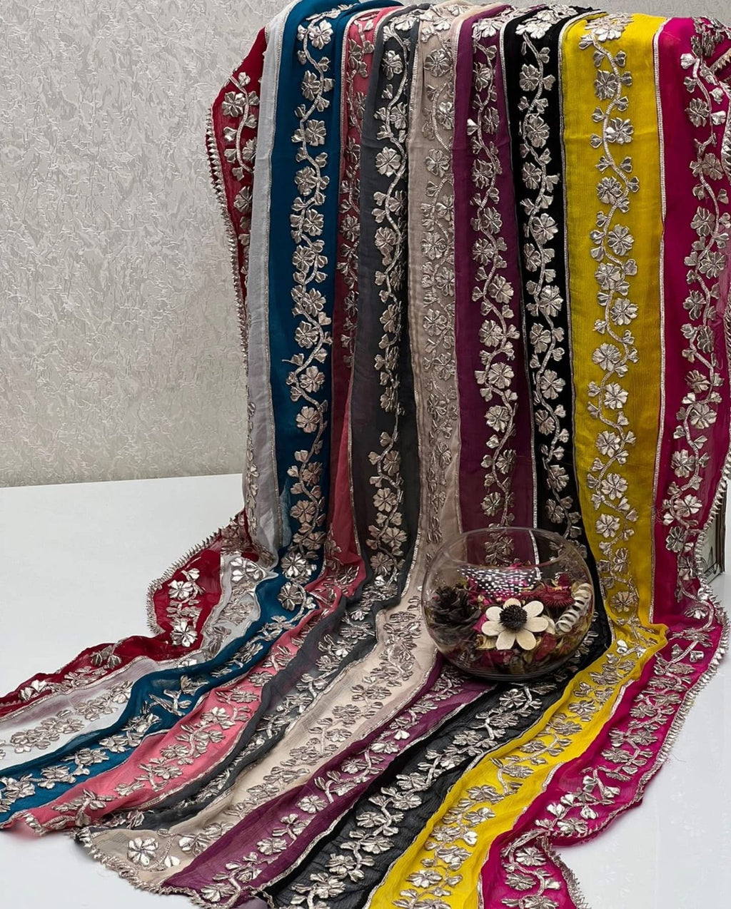 Multi Gotta Dupatta | Colors may vary depending on availability