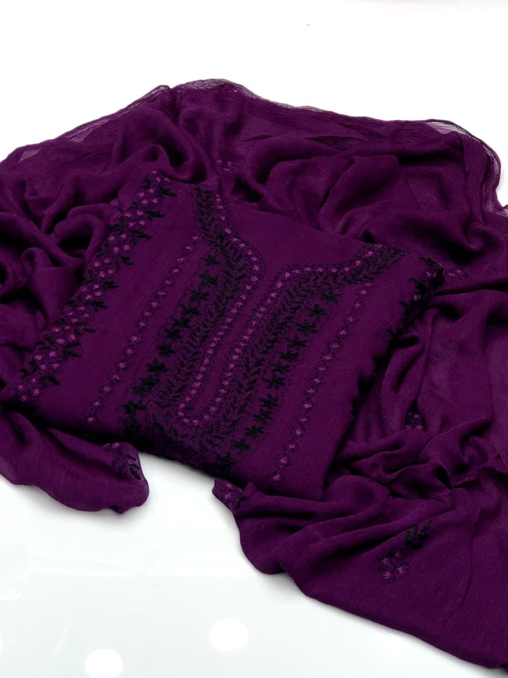 Pakka Tanka Embroidery | Unstitched Shirt Dupatta 2 Piece