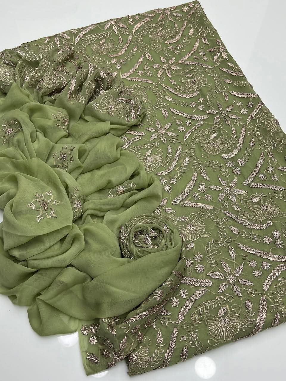 Pressed Sui Gotta Work | Unstitched Shirt Dupatta 2 Piece