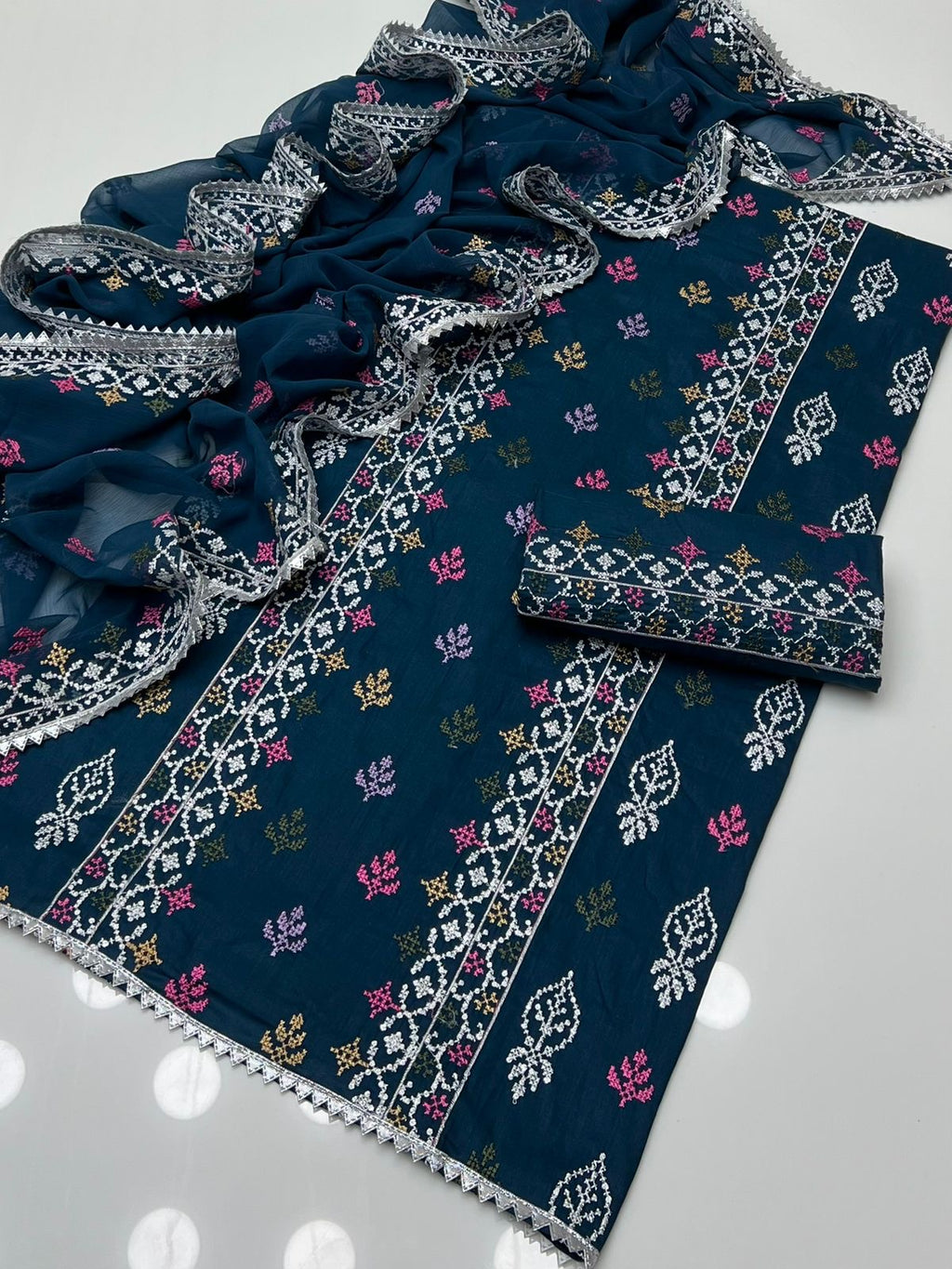 Cross Stitch Lawn | Unstitched Shirt Dupatta Trouser 3 Piece