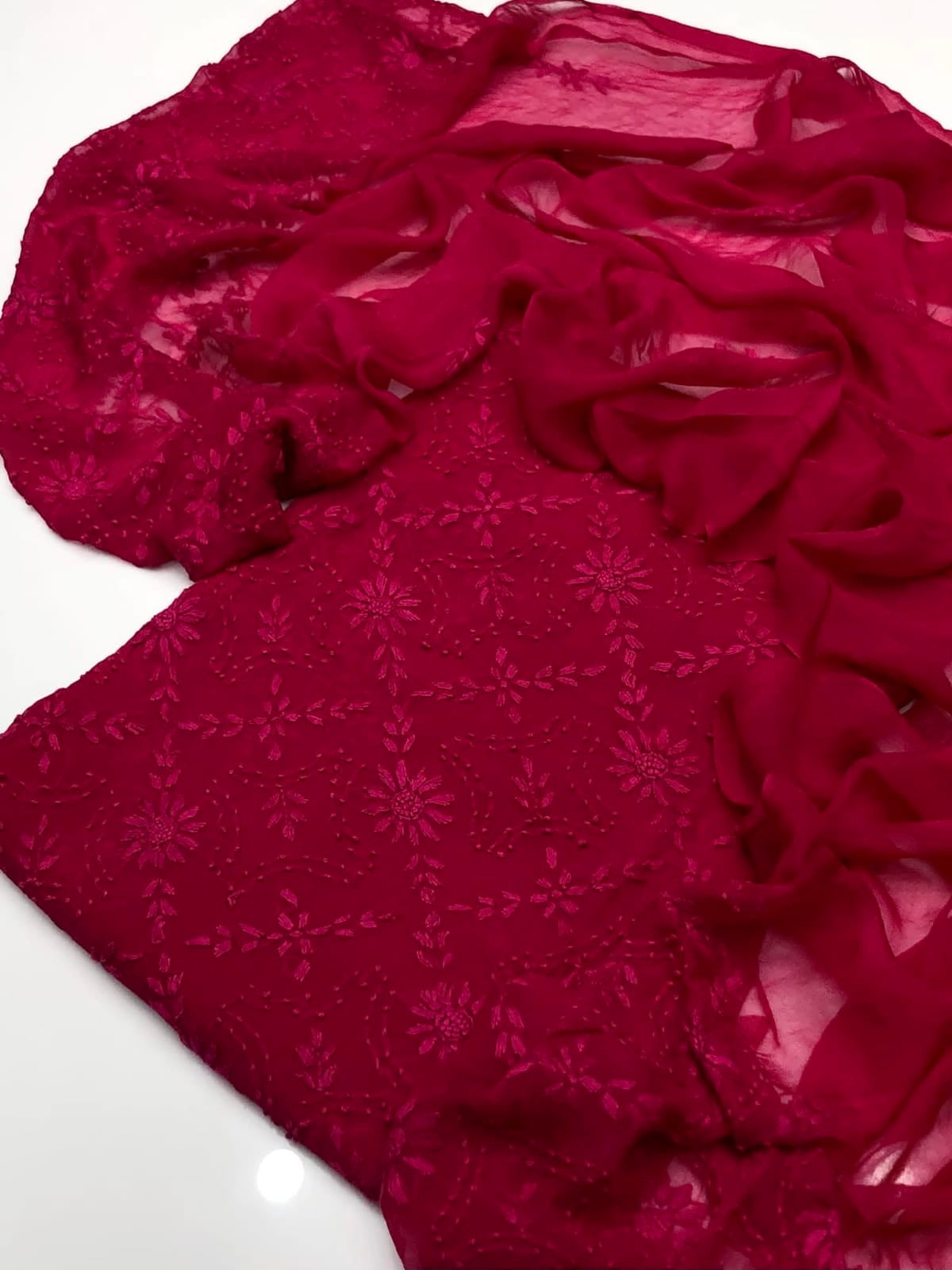 Pakka Boor Embroidery | Unstitched Shirt Dupatta 2 Piece