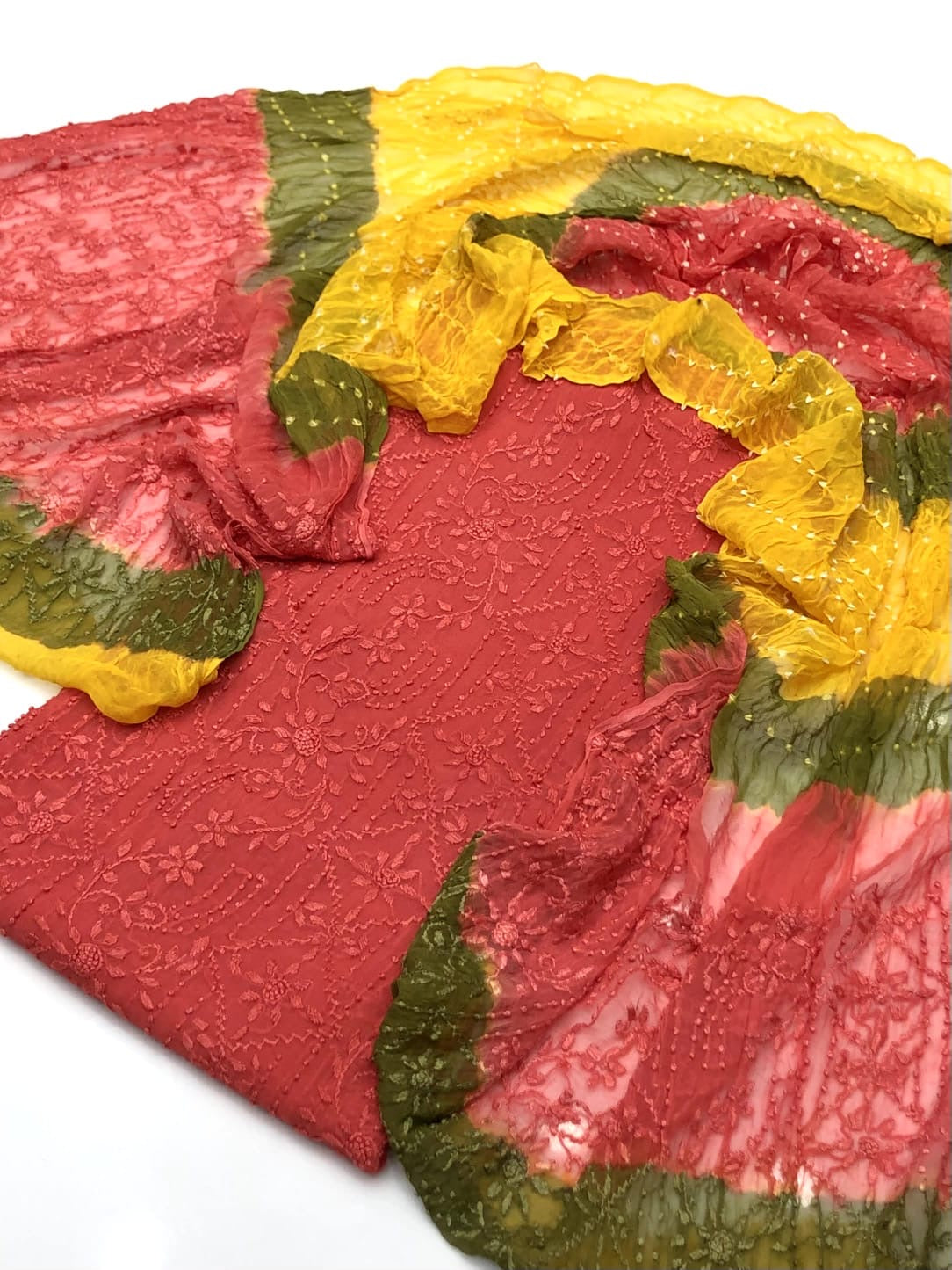 Pakka Boor Chunari | Unstitched Shirt Dupatta 2 Piece