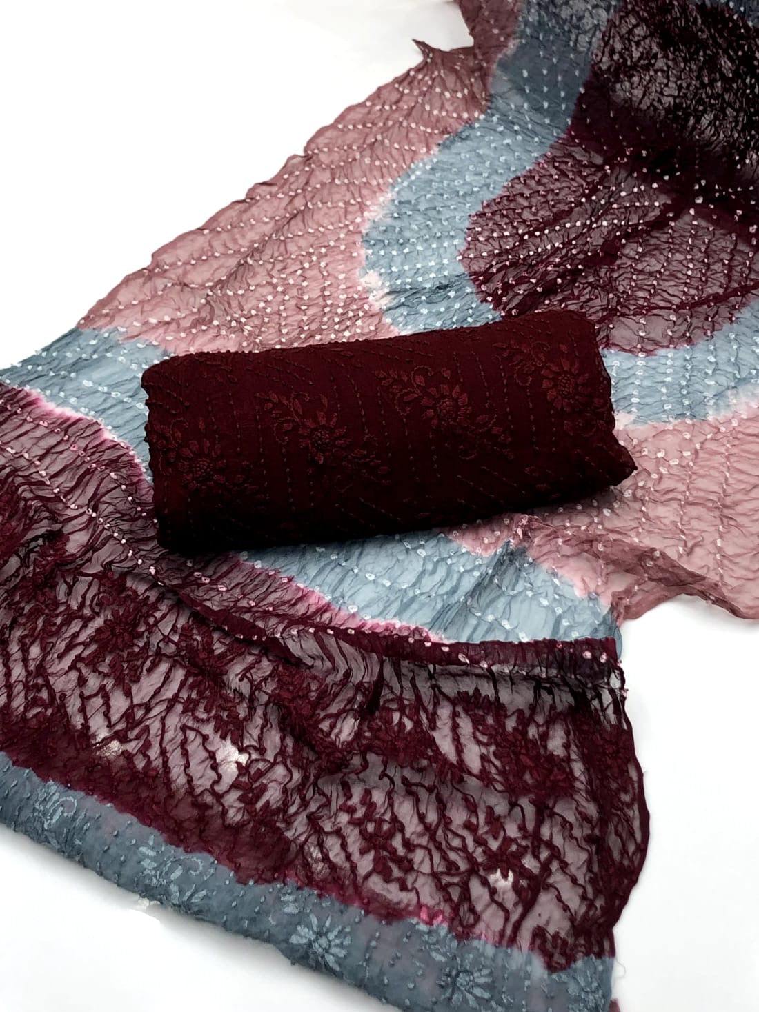 Pakka Boor Chunari | Unstitched Shirt Dupatta 2 Piece