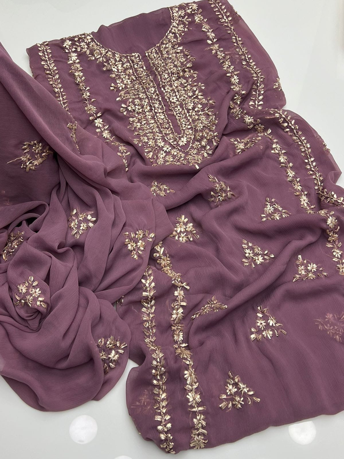 Gotta Kinari Work | Unstitched Shirt Dupatta 2 Piece