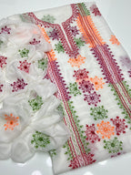 Afghani Tanka Embroidery | Unstitched Shirt Dupatta 2 Piece