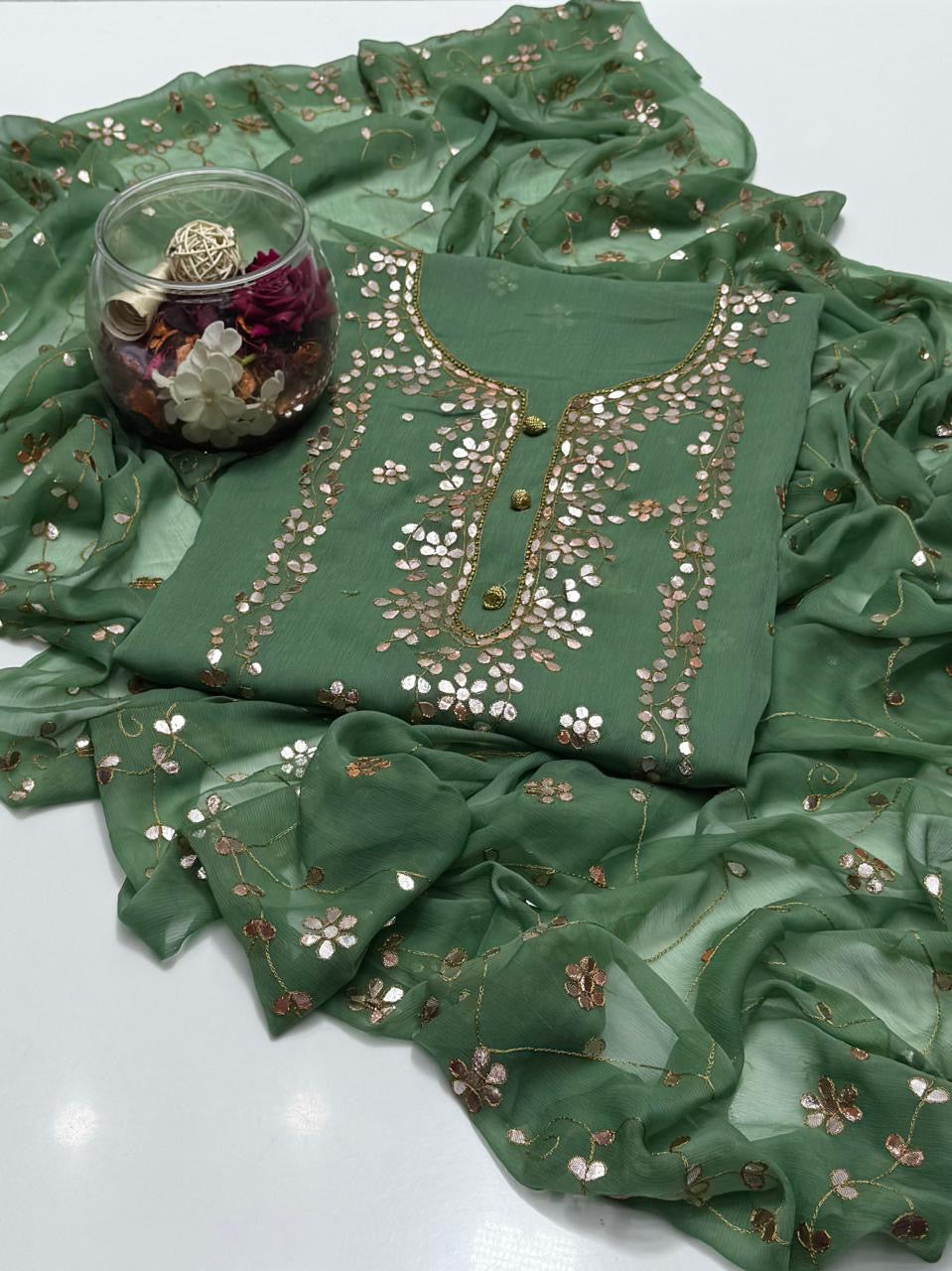 Pasting Gotta Work | Unstitched Shirt Dupatta 2 Piece