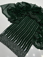 Dot Line Daman Mukesh | Unstitched Shirt Dupatta 2 Piece