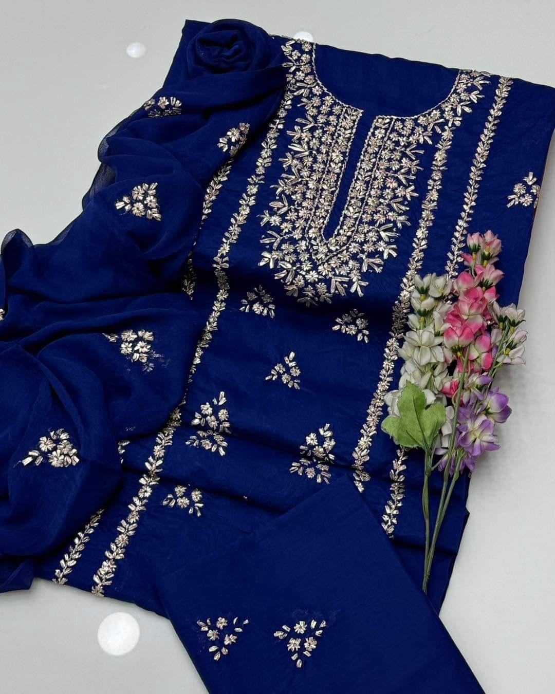 Lawn Kurta Gotta | Unstitched 3 Piece