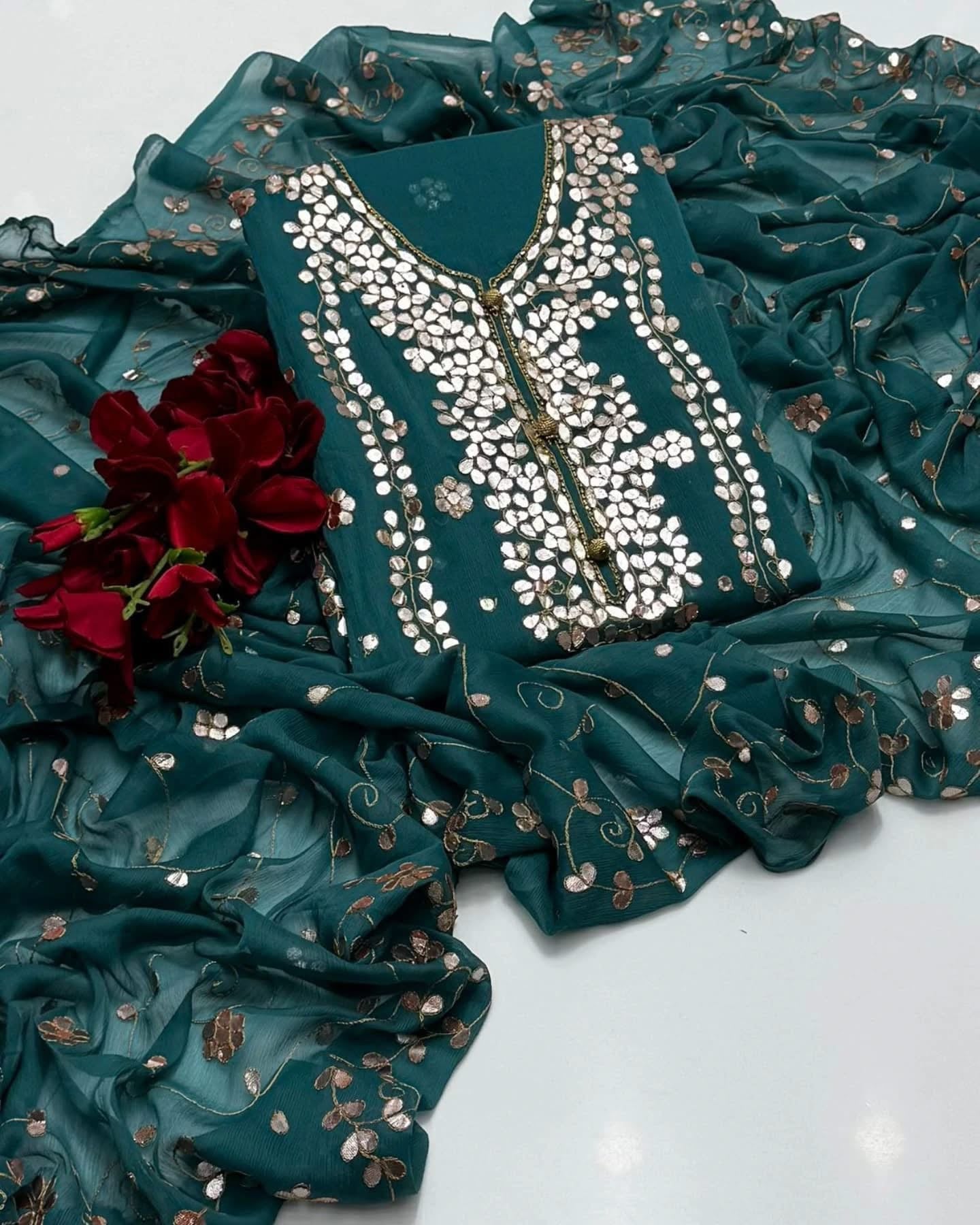 Pasting Gotta Work | Unstitched Shirt Dupatta 2 Piece