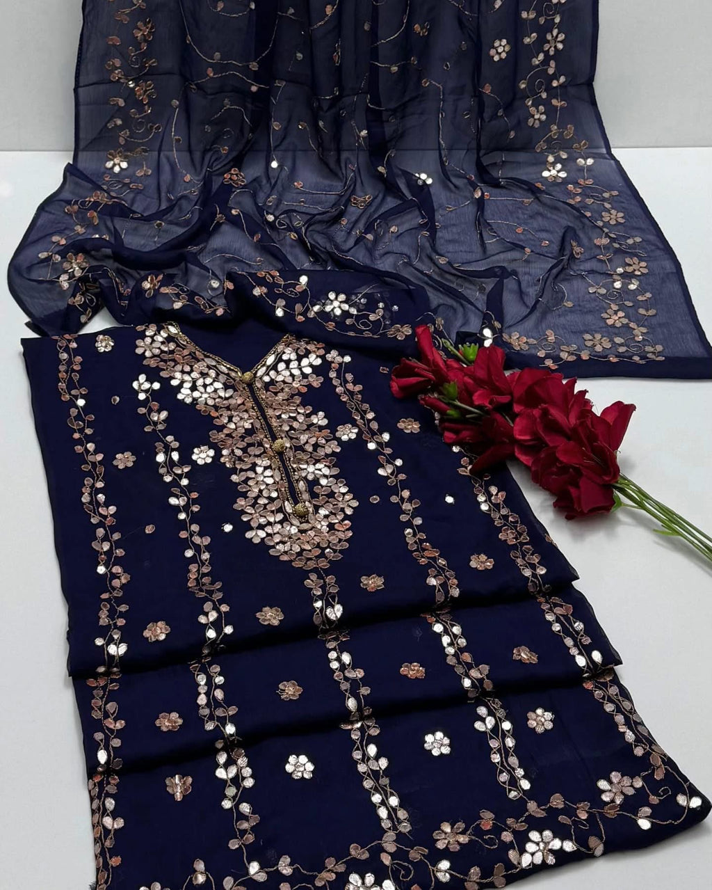 Pasting Gotta Work | Unstitched Shirt Dupatta 2 Piece