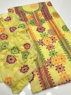 Afghani Tanka Embroidery | Unstitched Shirt Dupatta 2 Piece