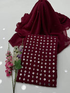 Ring Mukesh | Unstitched Shirt Dupatta 2 Piece