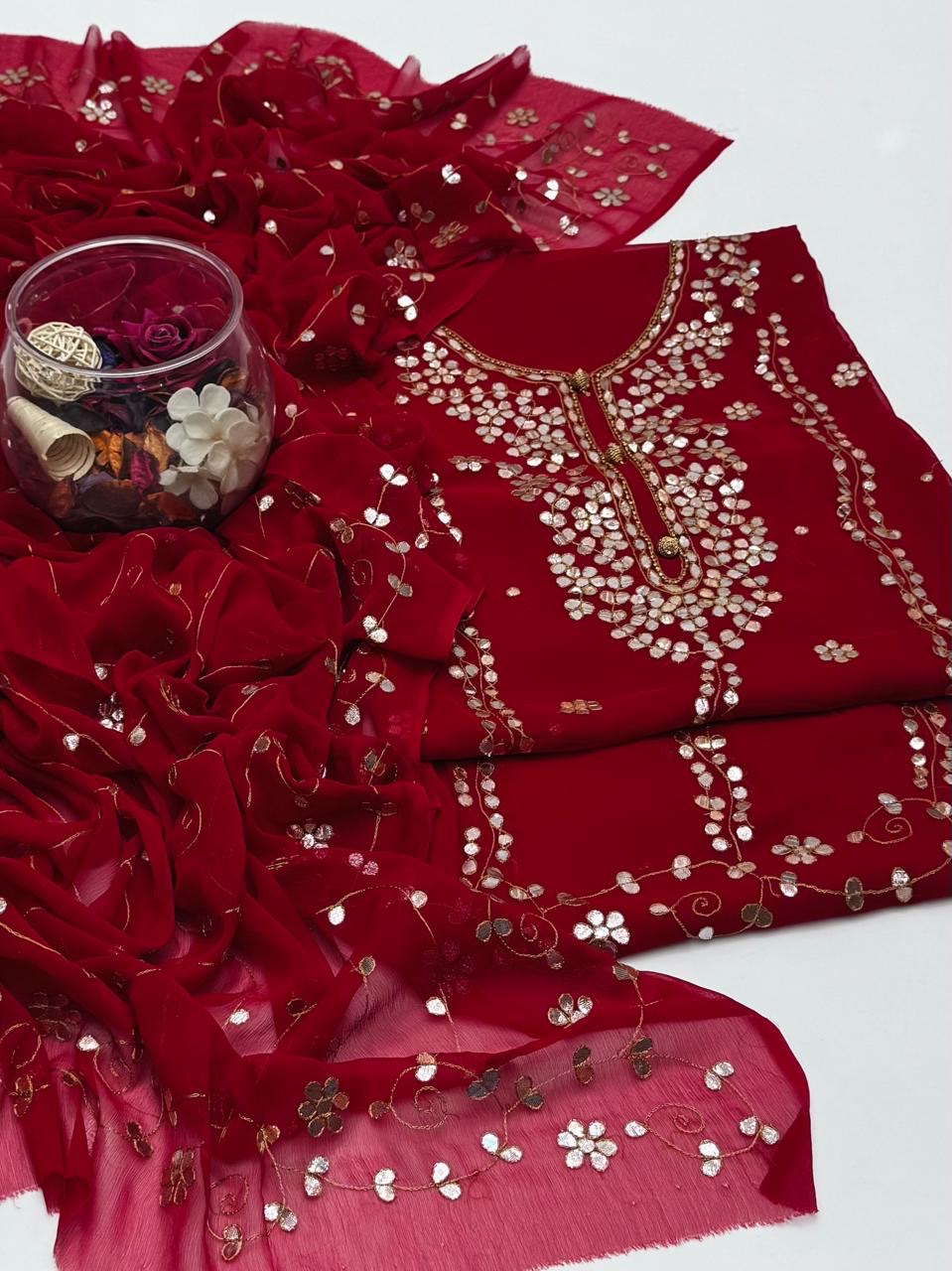 Pasting Gotta Work | Unstitched Shirt Dupatta 2 Piece