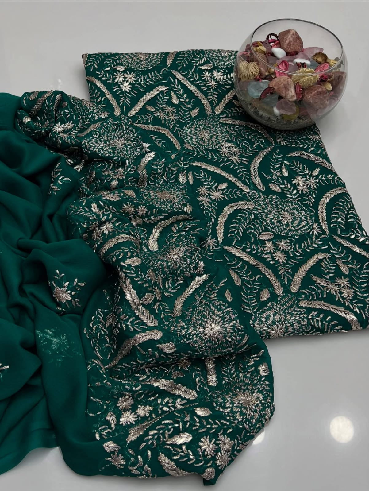 Pressed Sui Gotta Work | Unstitched Shirt Dupatta 2 Piece