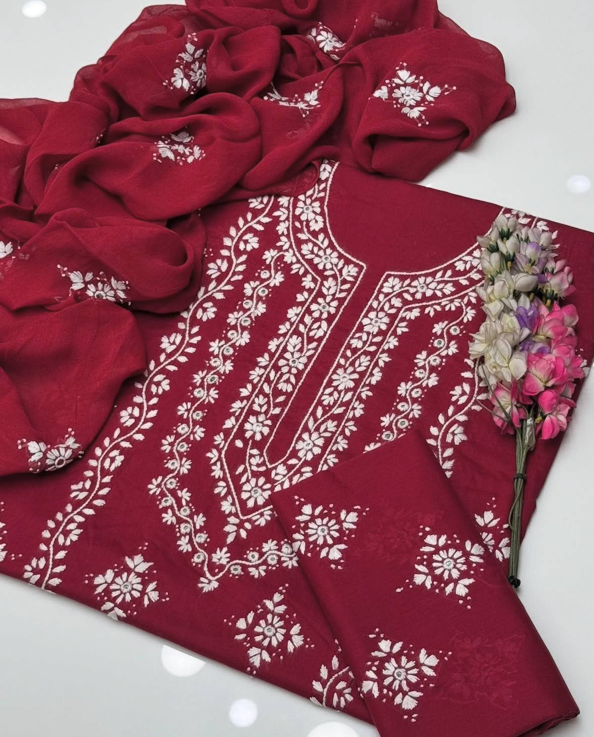 Pakka Tanka & Original Mirror Work | Unstitched 3 Piece