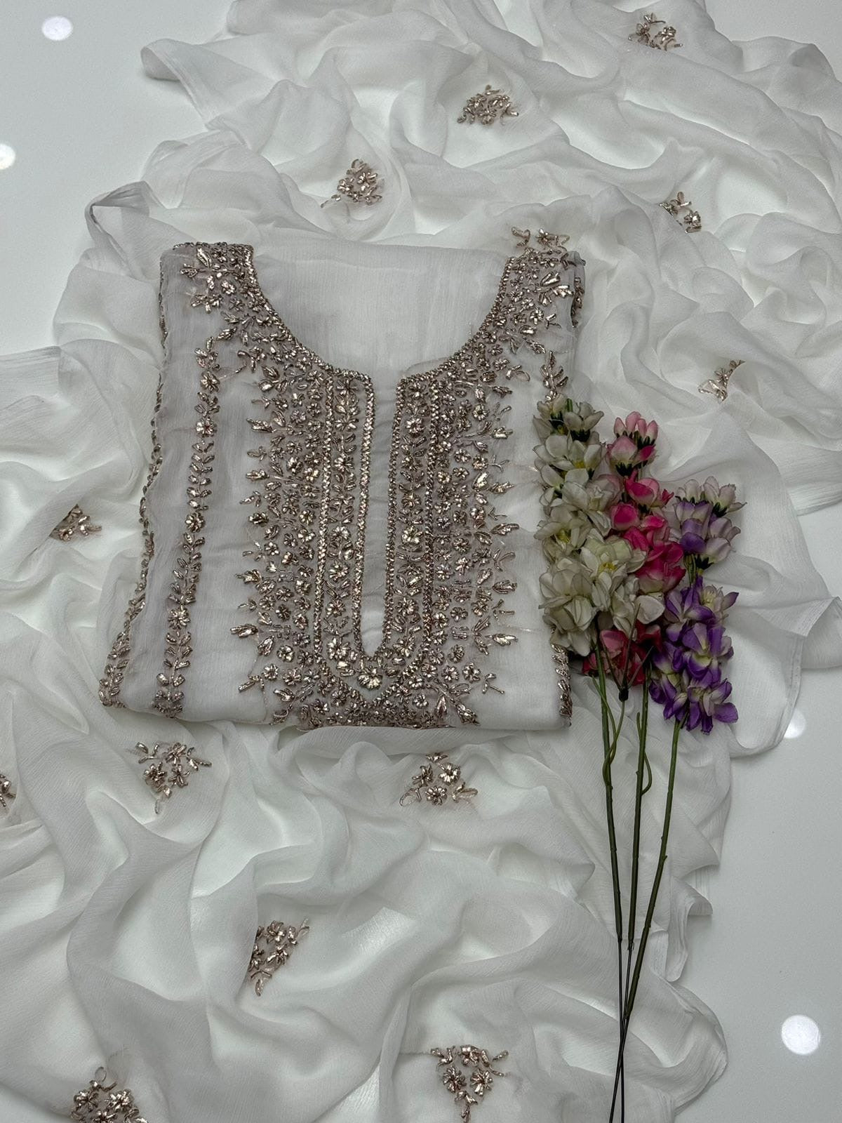 Gotta Kinari Work | Unstitched Shirt Dupatta 2 Piece