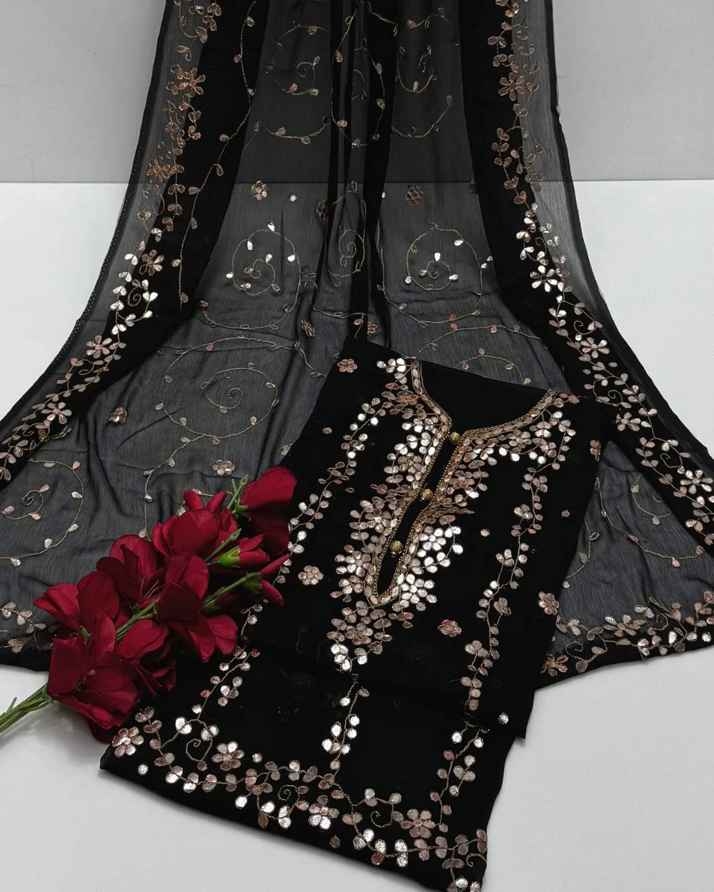 Pasting Gotta Work | Unstitched Shirt Dupatta 2 Piece