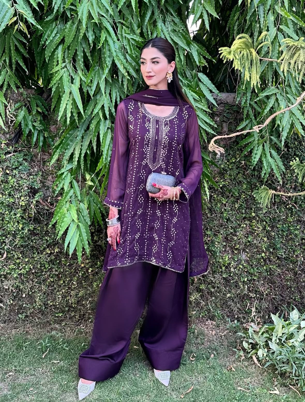 Heavy Mukesh | Unstitched Shirt Dupatta 2 Piece