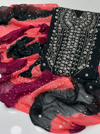 Chunari Mukesh Work | Unstitched Shirt Dupatta 2 Piece