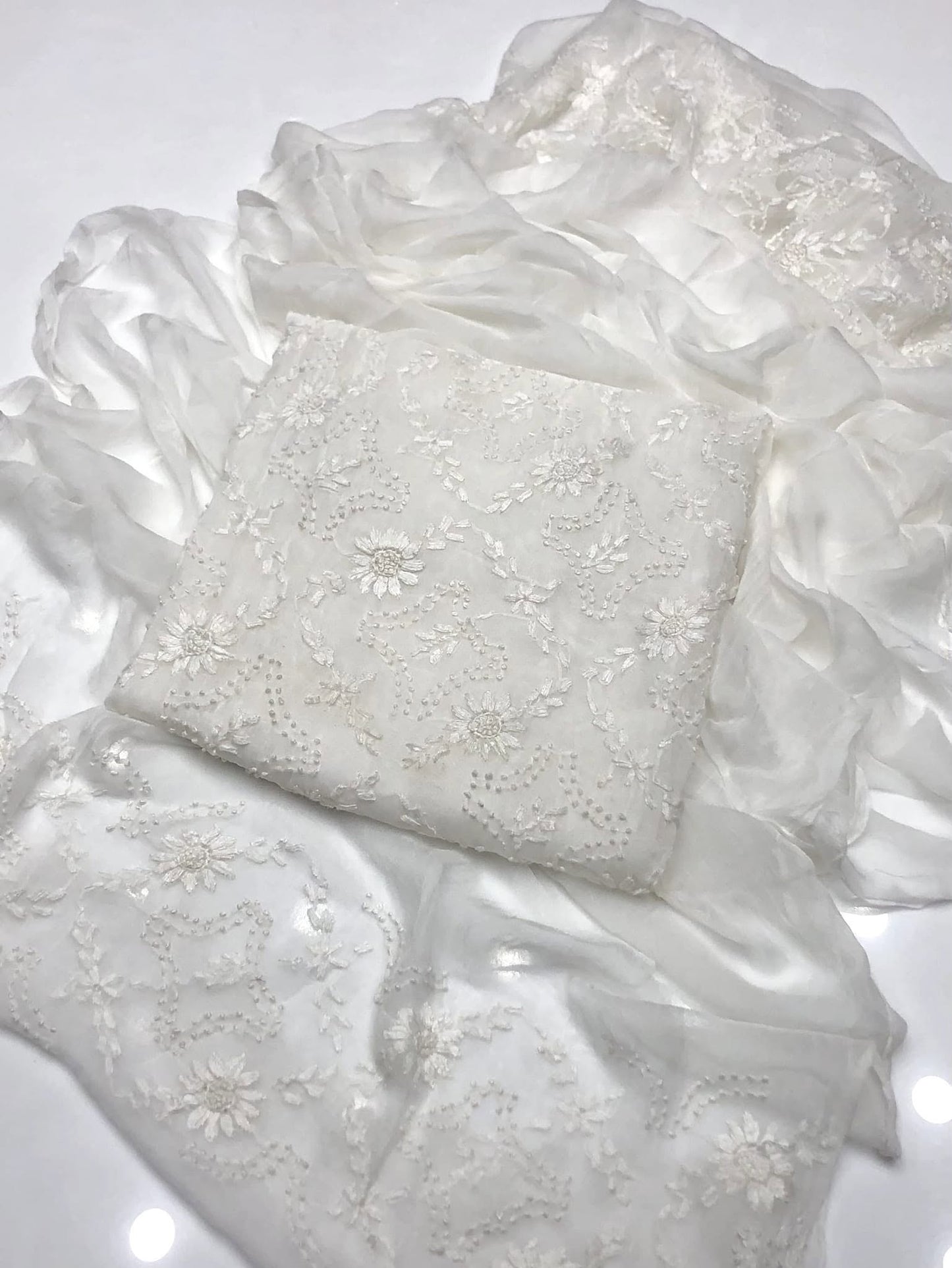 Pakka Boor Embroidery | Unstitched Shirt Dupatta 2 Piece