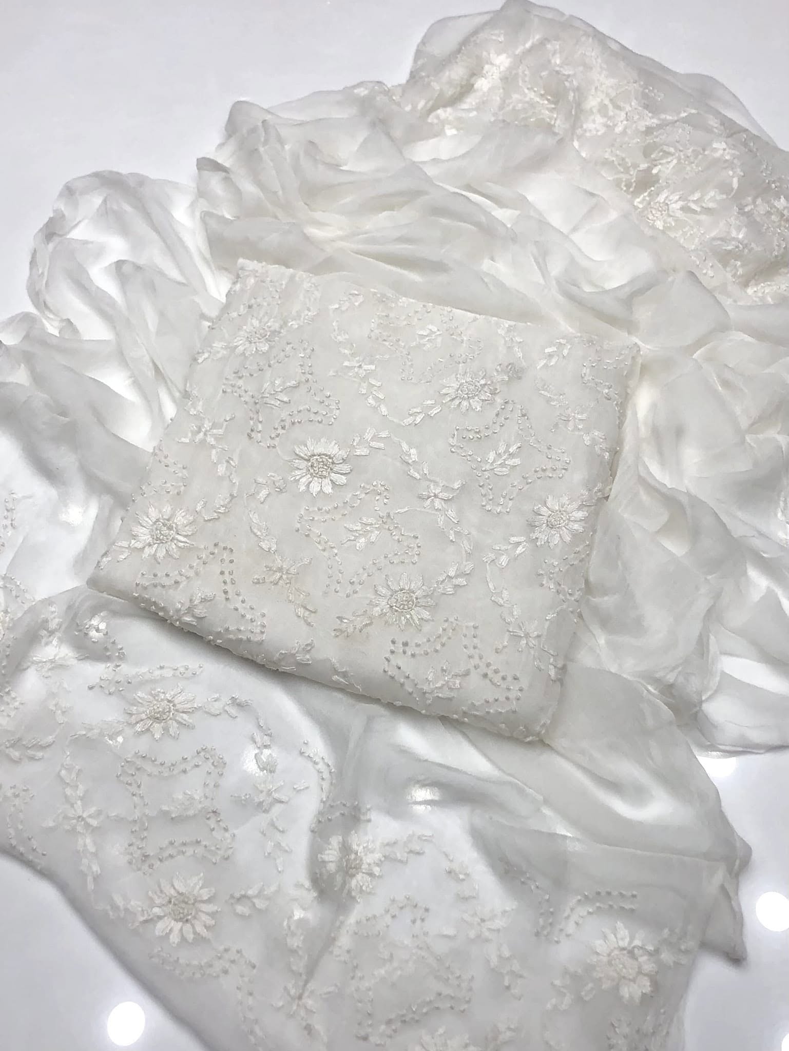 Pakka Boor Embroidery | Unstitched Shirt Dupatta 2 Piece