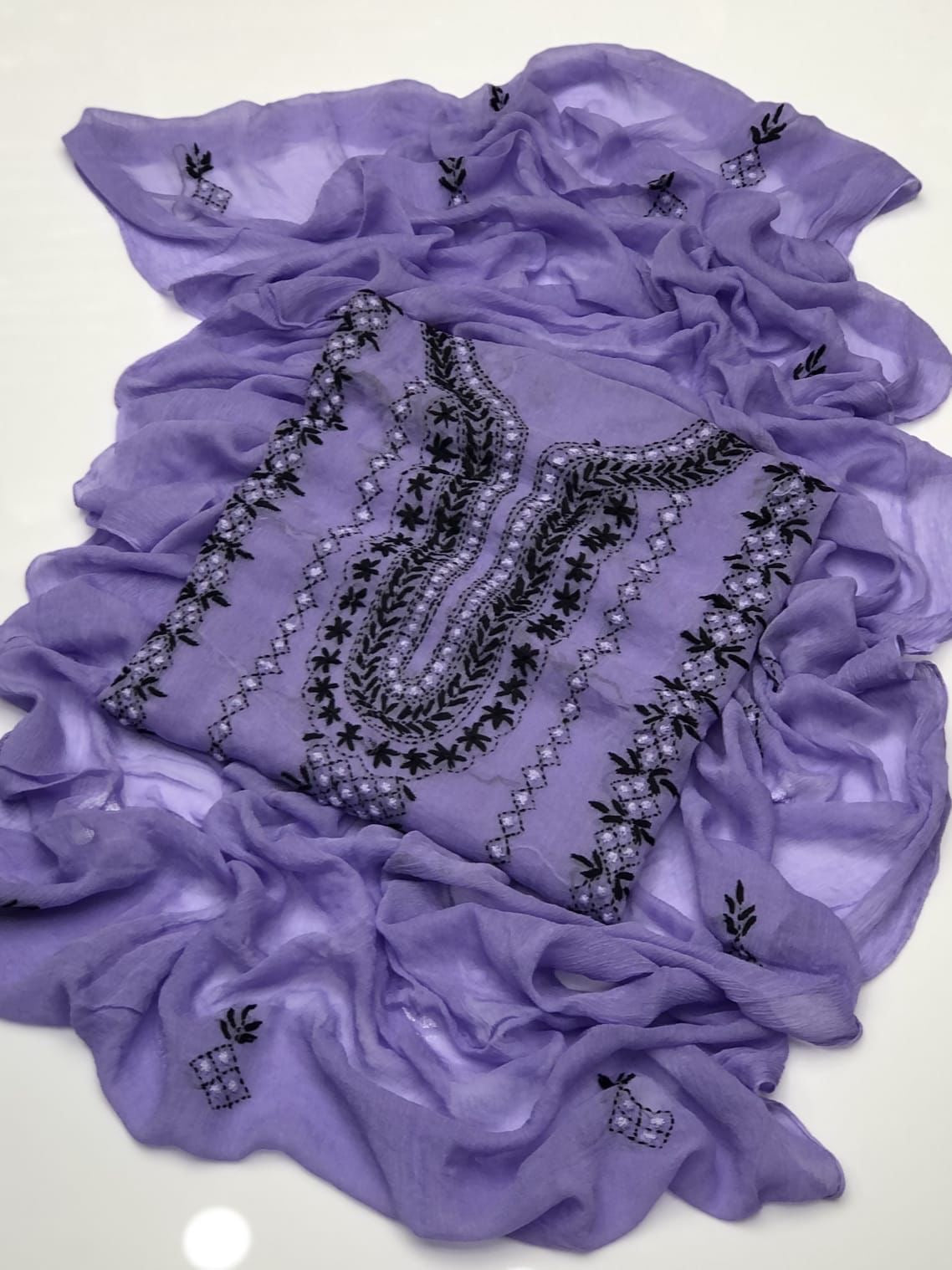 Pakka Tanka Embroidery | Unstitched Shirt Dupatta 2 Piece