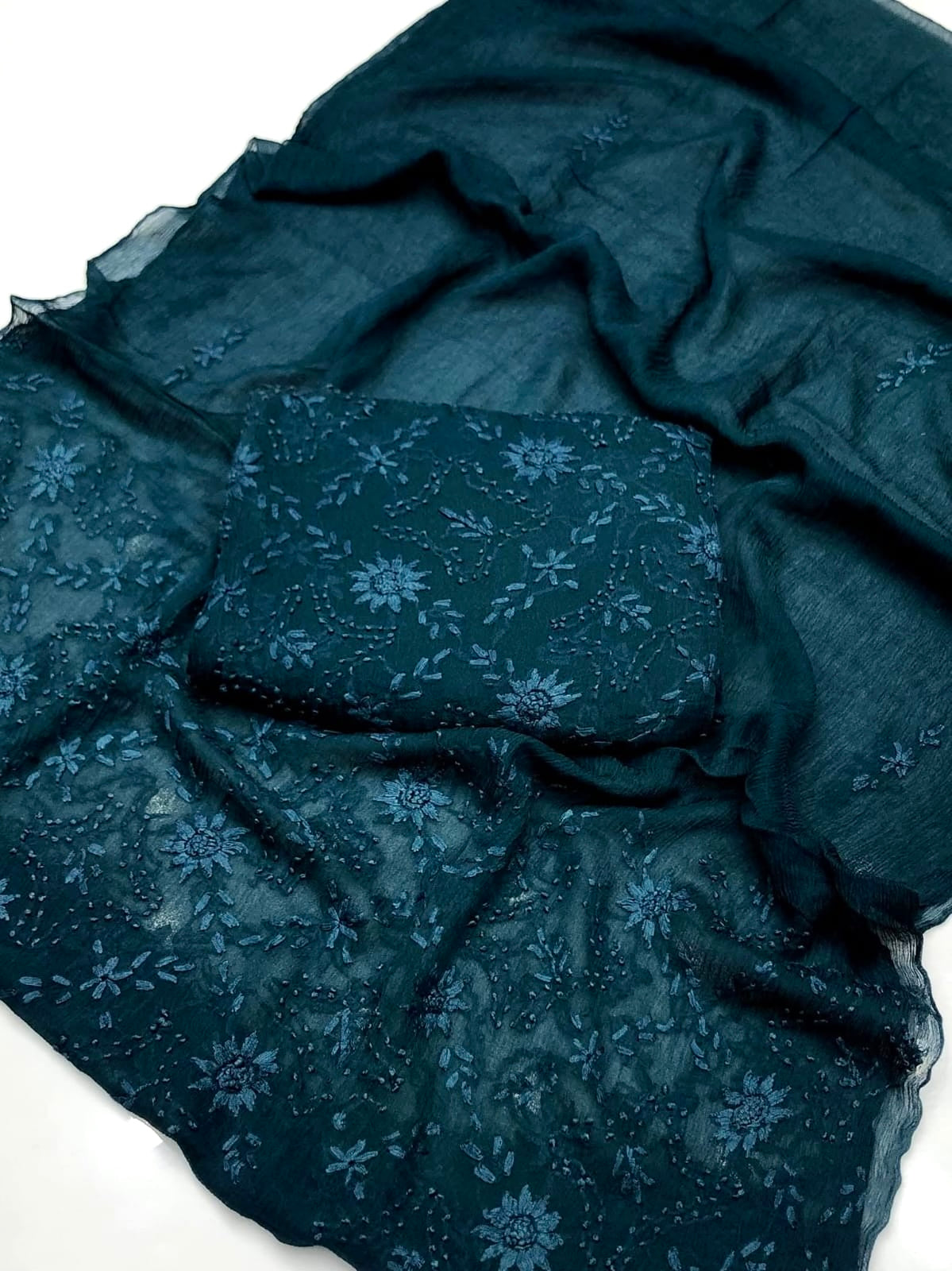 Pakka Boor Embroidery | Unstitched Shirt Dupatta 2 Piece