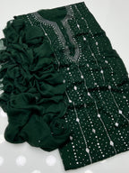 Heavy Panel Mukesh | Unstitched Shirt Dupatta 2 Piece