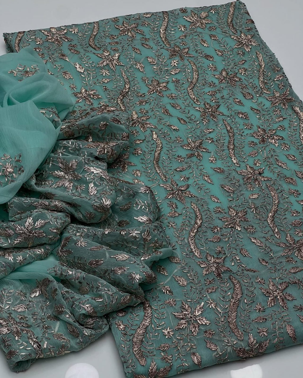 Pressed Sui Gotta Work | Unstitched Shirt Dupatta 2 Piece