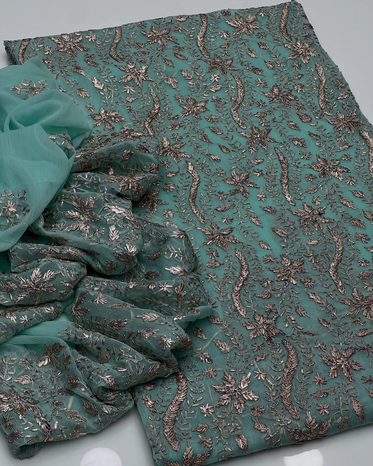 Pressed Sui Gotta Work | Unstitched Shirt Dupatta 2 Piece