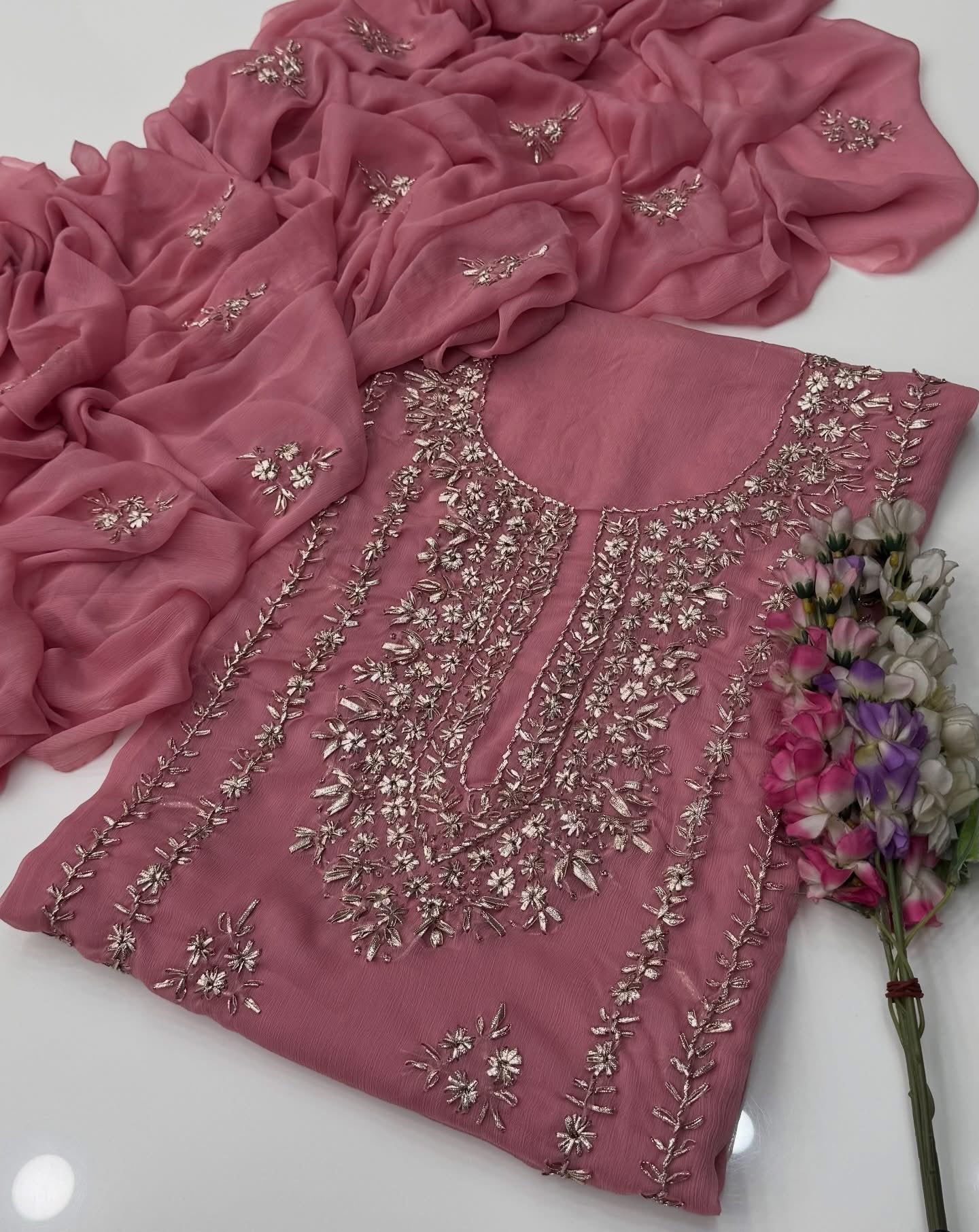 Gotta Kinari Work | Unstitched Shirt Dupatta 2 Piece