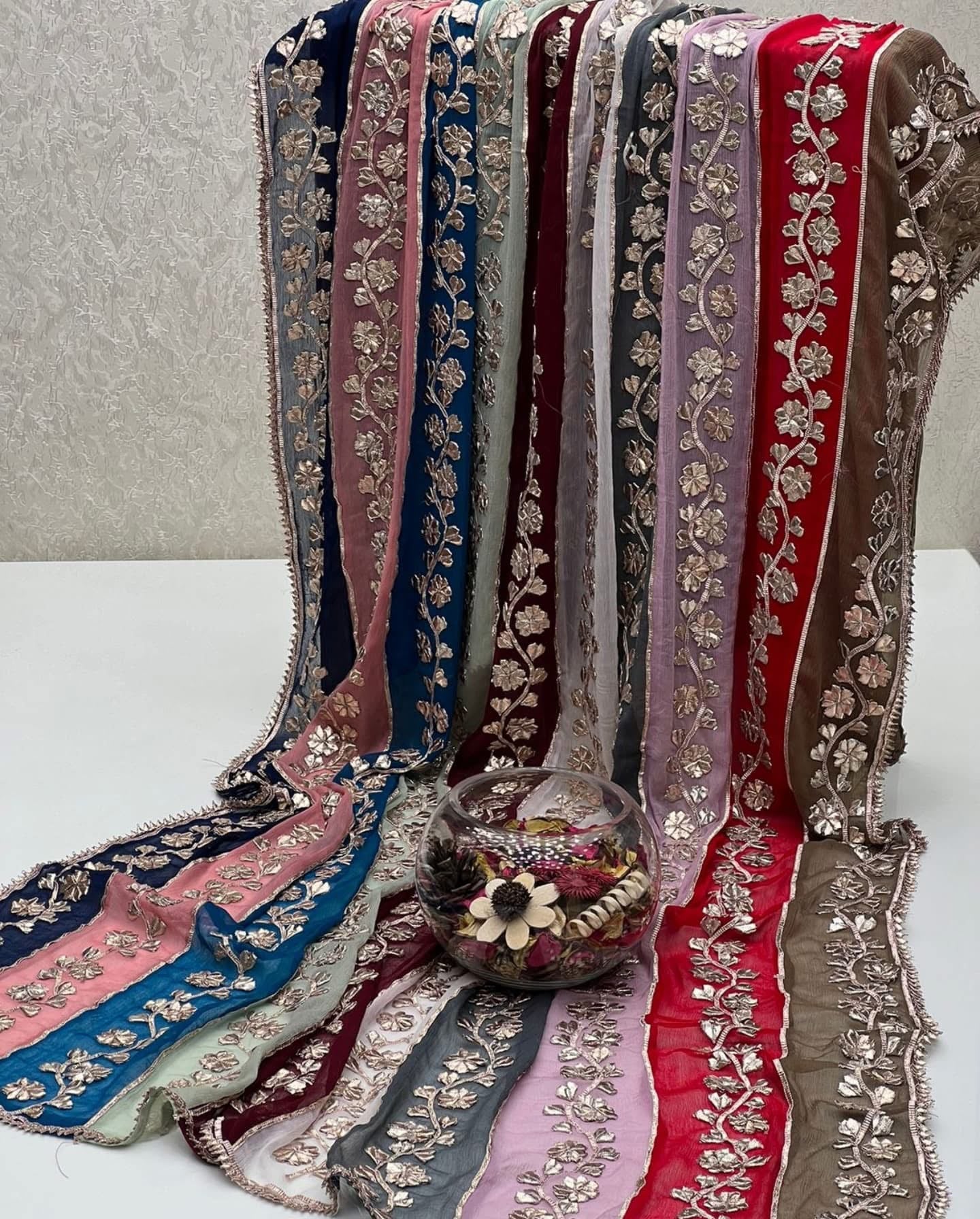 Multi Gotta Dupatta | Colors may vary depending on availability