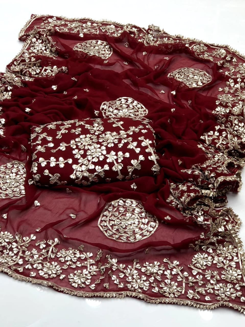 LCD Gotta Kinari Work | Unstitched Shirt Dupatta 2 Piece