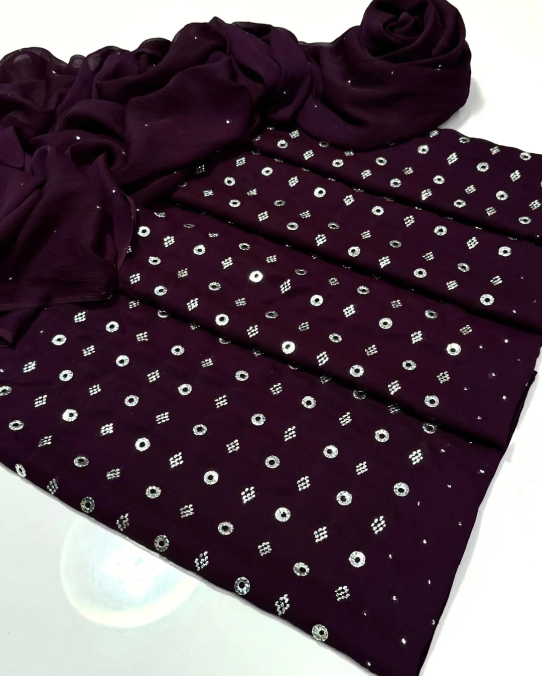 Ring Mukesh | Unstitched Shirt Dupatta 2 Piece