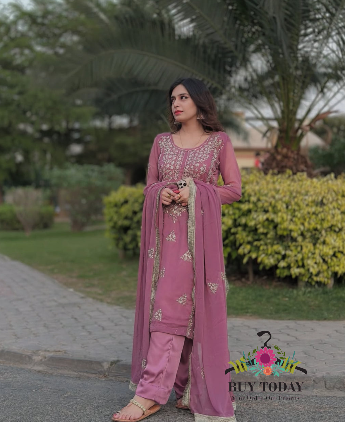 Gotta Kinari Work | Unstitched Shirt Dupatta 2 Piece