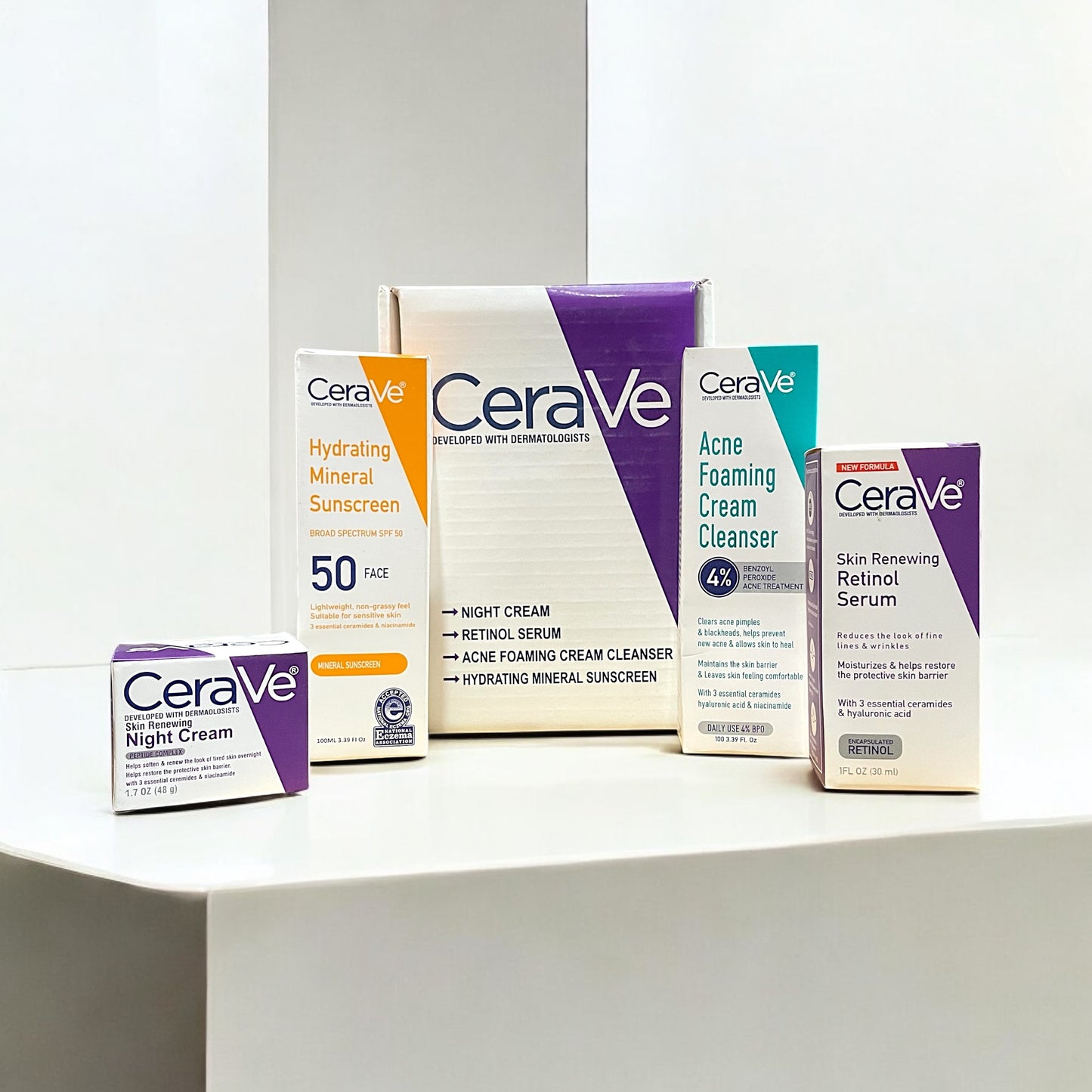 CeraVe 4-in-1 Skincare Kit | Healthy, Glowing Skin Made Easy