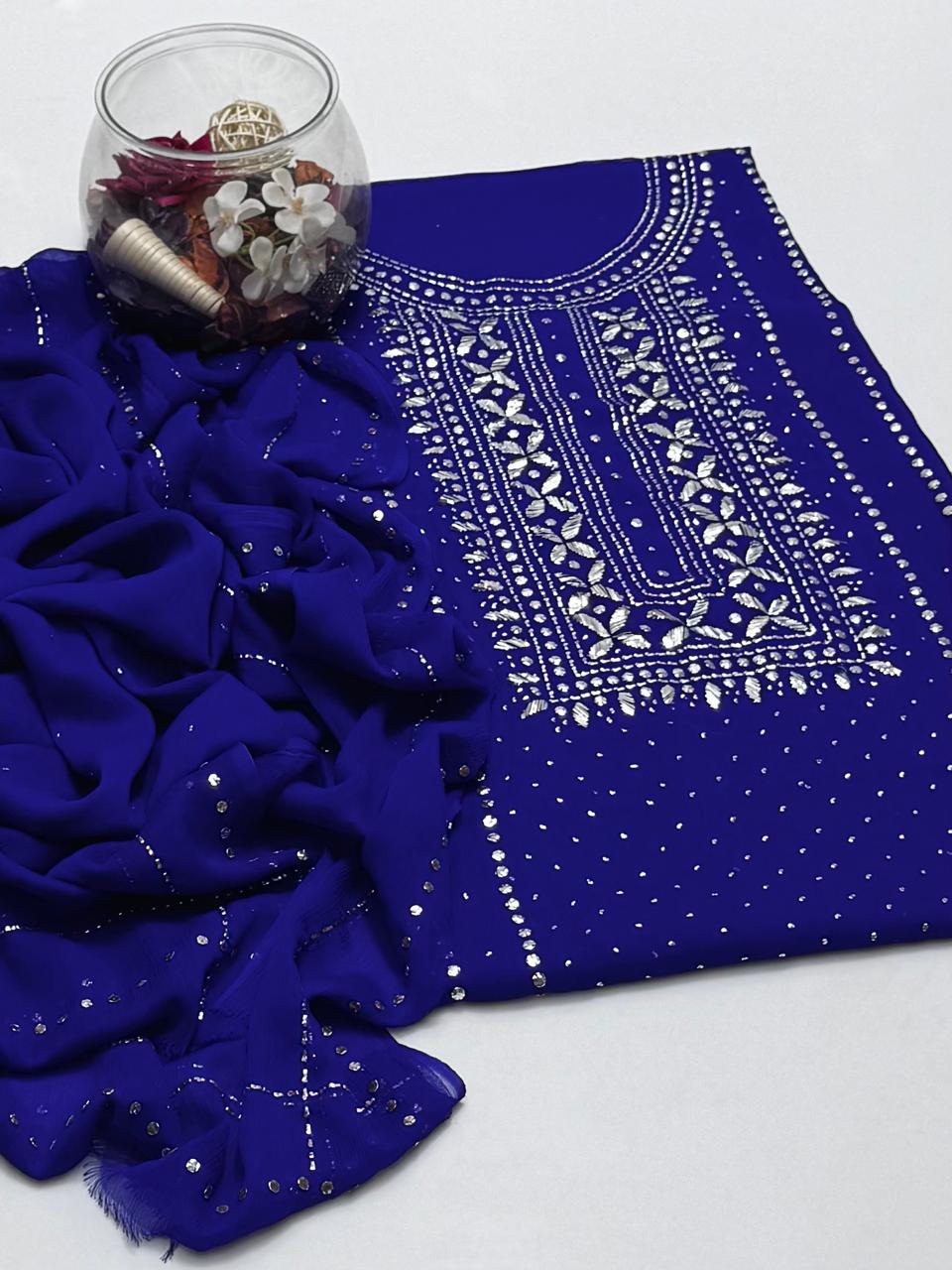 Mukesh Work | Unstitched 2 Piece