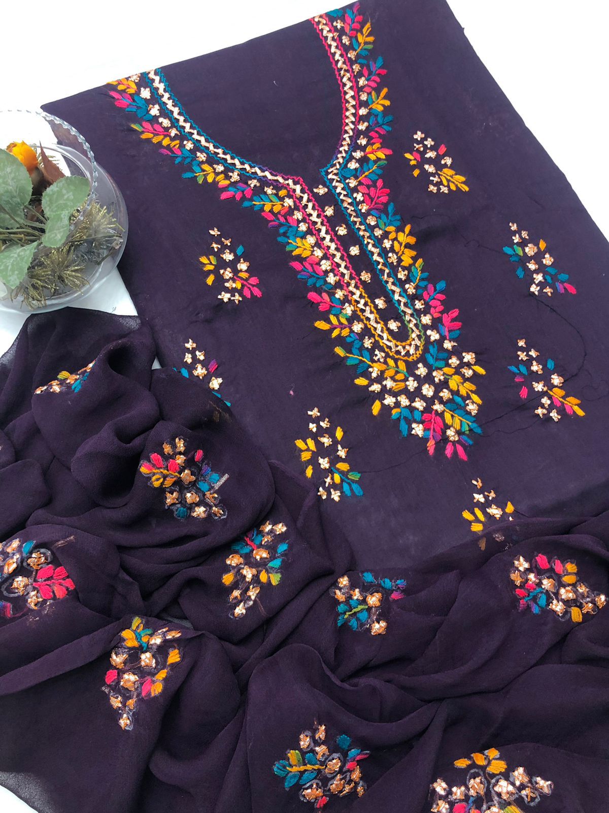 Gotta & Multi Thread Work | Unstitched 3 Piece