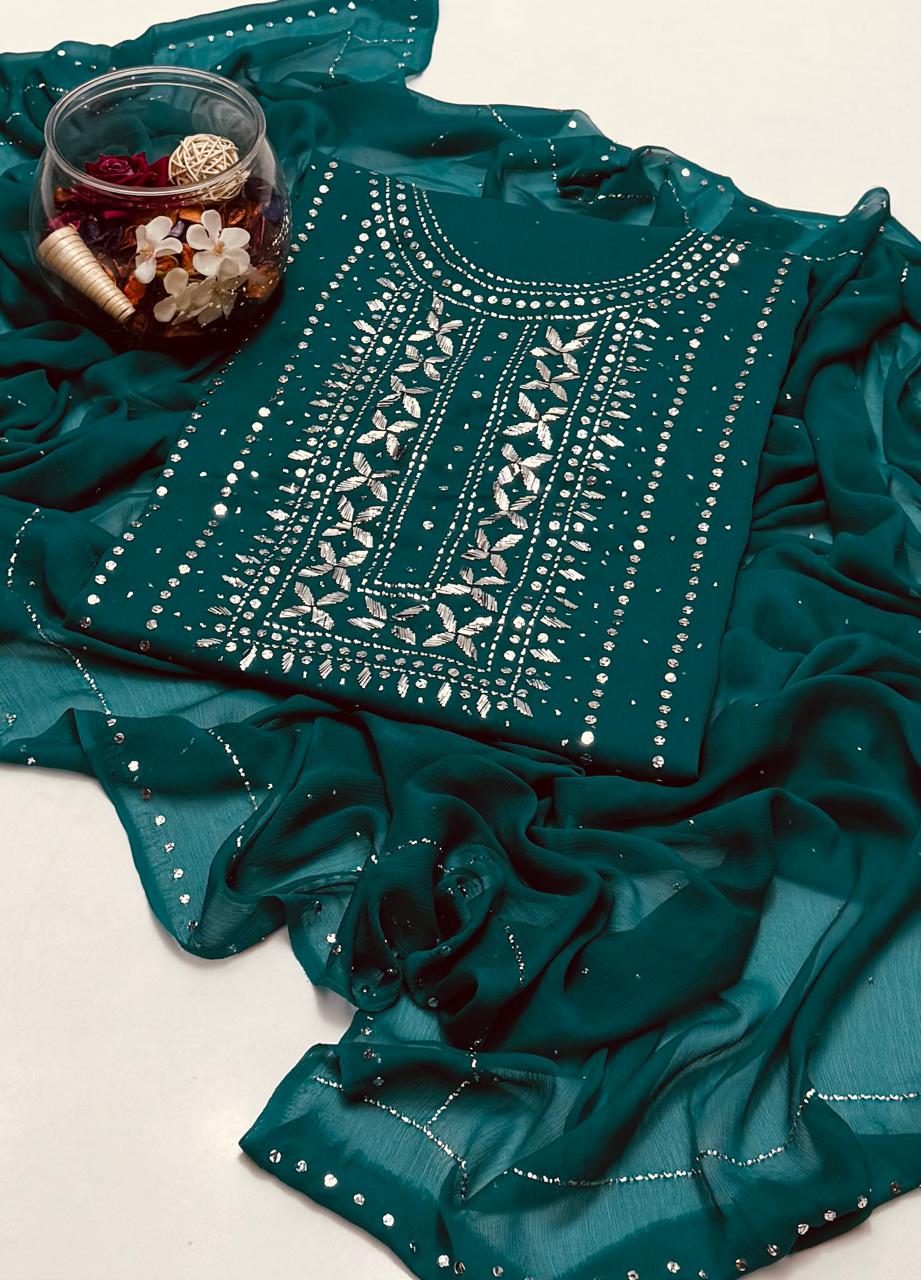 Mukesh Work | Unstitched 2 Piece
