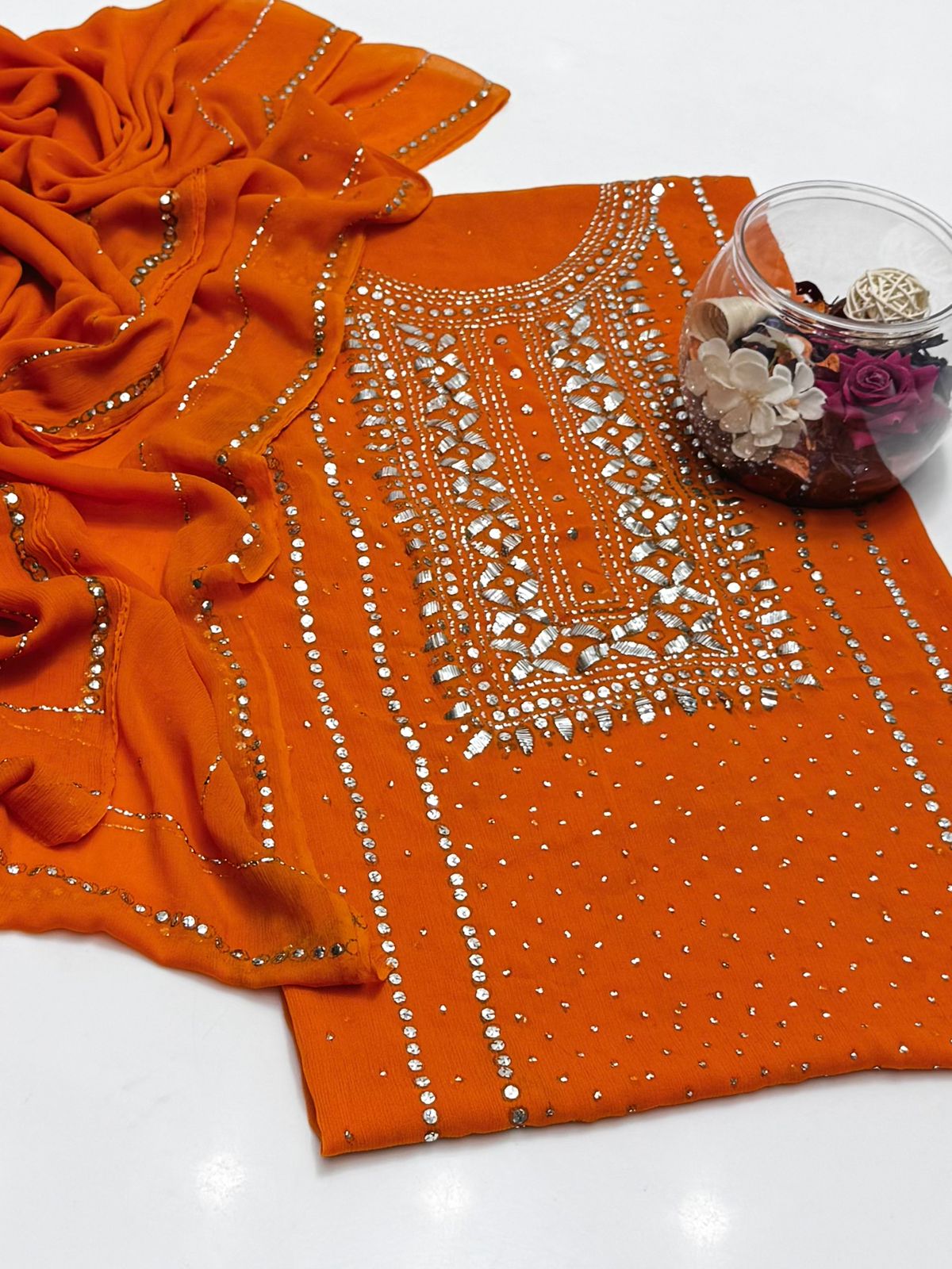 Mukesh Work | Unstitched 2 Piece